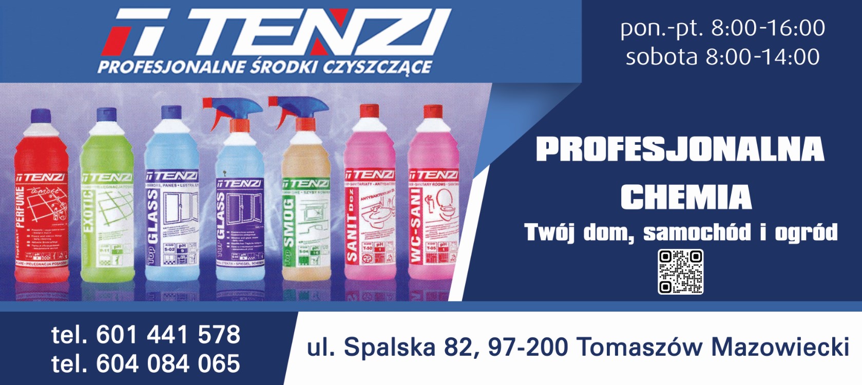 TENZI PROFESJONALNE ŚRODKI CZYSZCZĄCE - chemia gospodarcza TOMASZÓW MAZOWIECKI środki czystości TOMASZÓW MAZOWIECKI